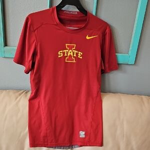 Nike Red and Yellow Iowa State Tee
